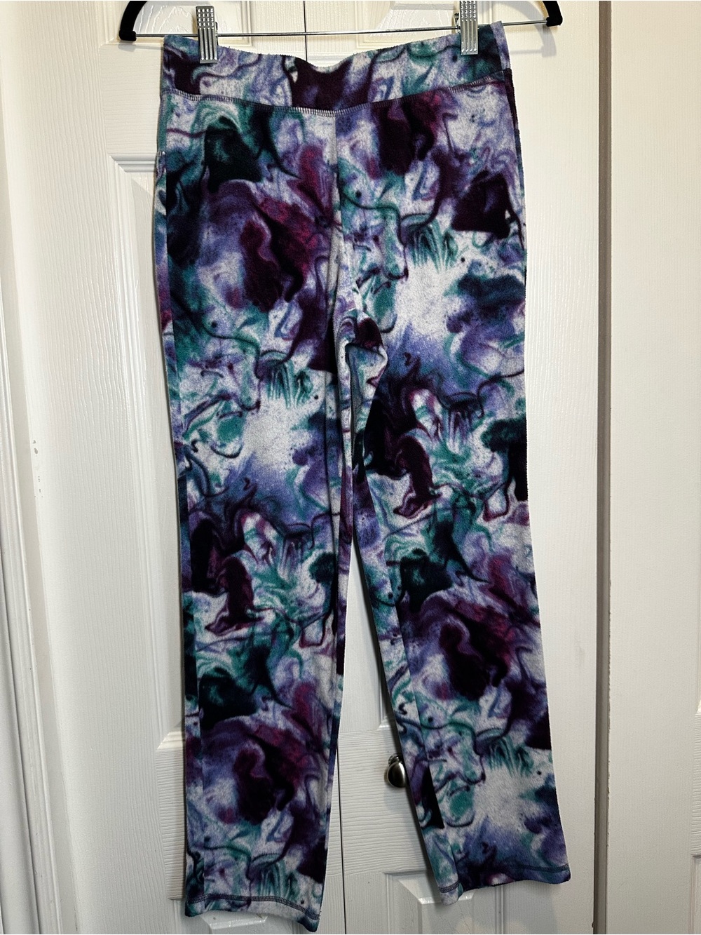 Ripzone Women's Marble-Print fleece Pants in Purple & Teal #115